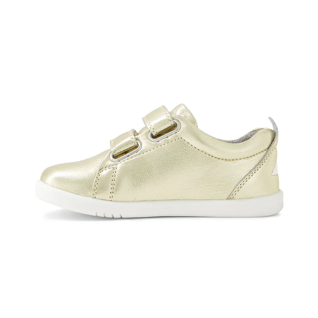 Bobux Grass Court Leather Shoes — Pale Gold