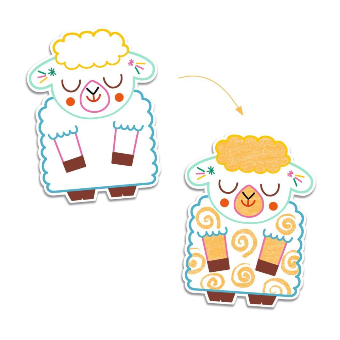 Djeco DJ00061 Domestic Animals Colouring