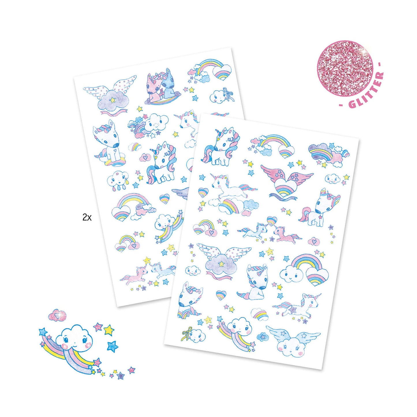 Djeco DJ09575 Tattoos Unicorns