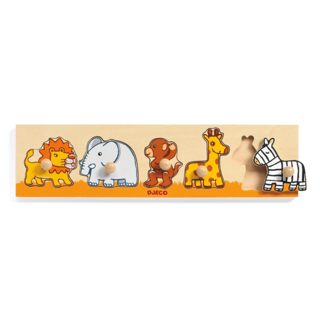 Djeco DJ01111 Wooden Puzzle Savanna