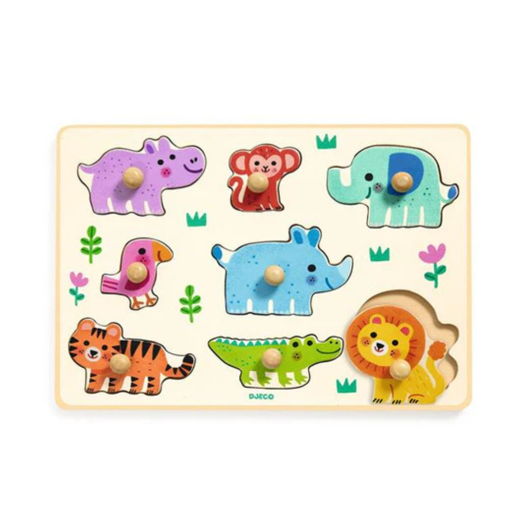Djeco DJ01123 Hippo & Co Puzzle 12m