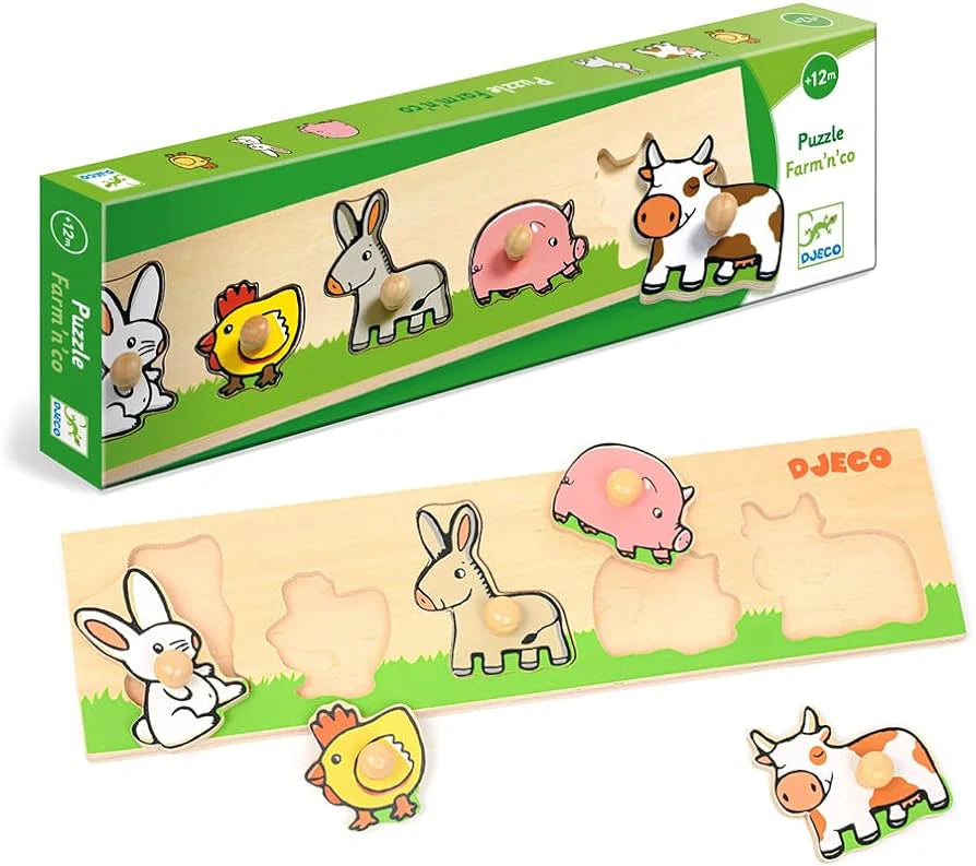 Djeco DJ01116 Wooden Puzzle Farm