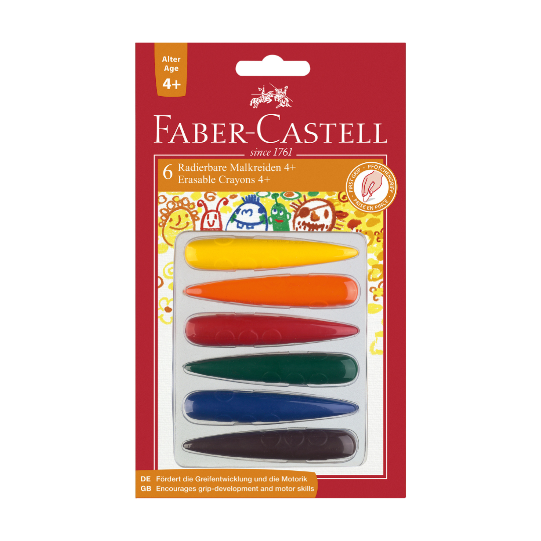 Faber Castell 6 Erasable Crayons