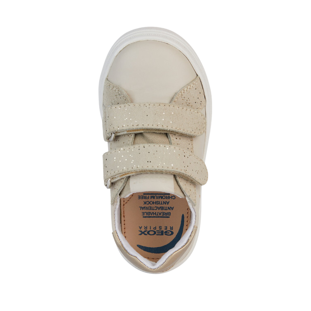 GEOX Nashik Baby Shoe B453HB — Beige/Platinum