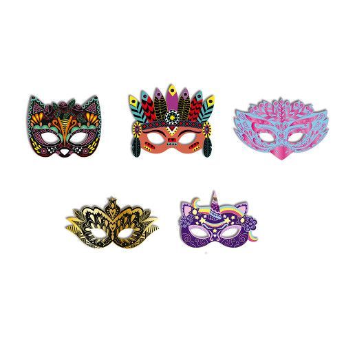 Janod J07890 Scratch Art Party Masks