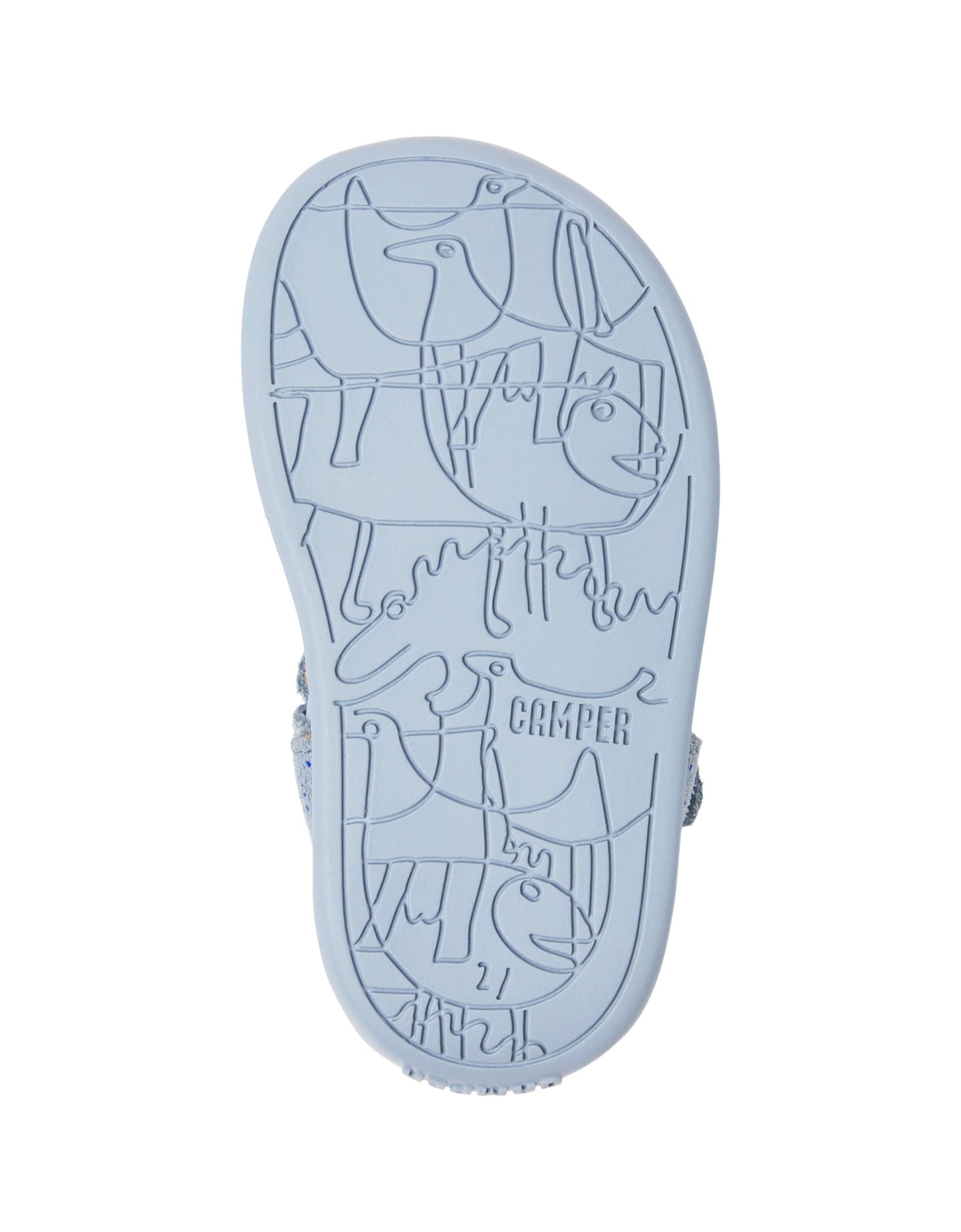 Camper Bicho Nubuck Closed Sandal FW K800363 — Light Blue