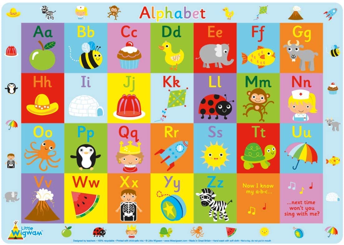 Little Wigwam Placemat Alphabet