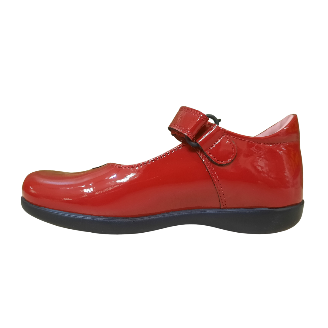 Petasil Bonnie School Shoe — Red Patent