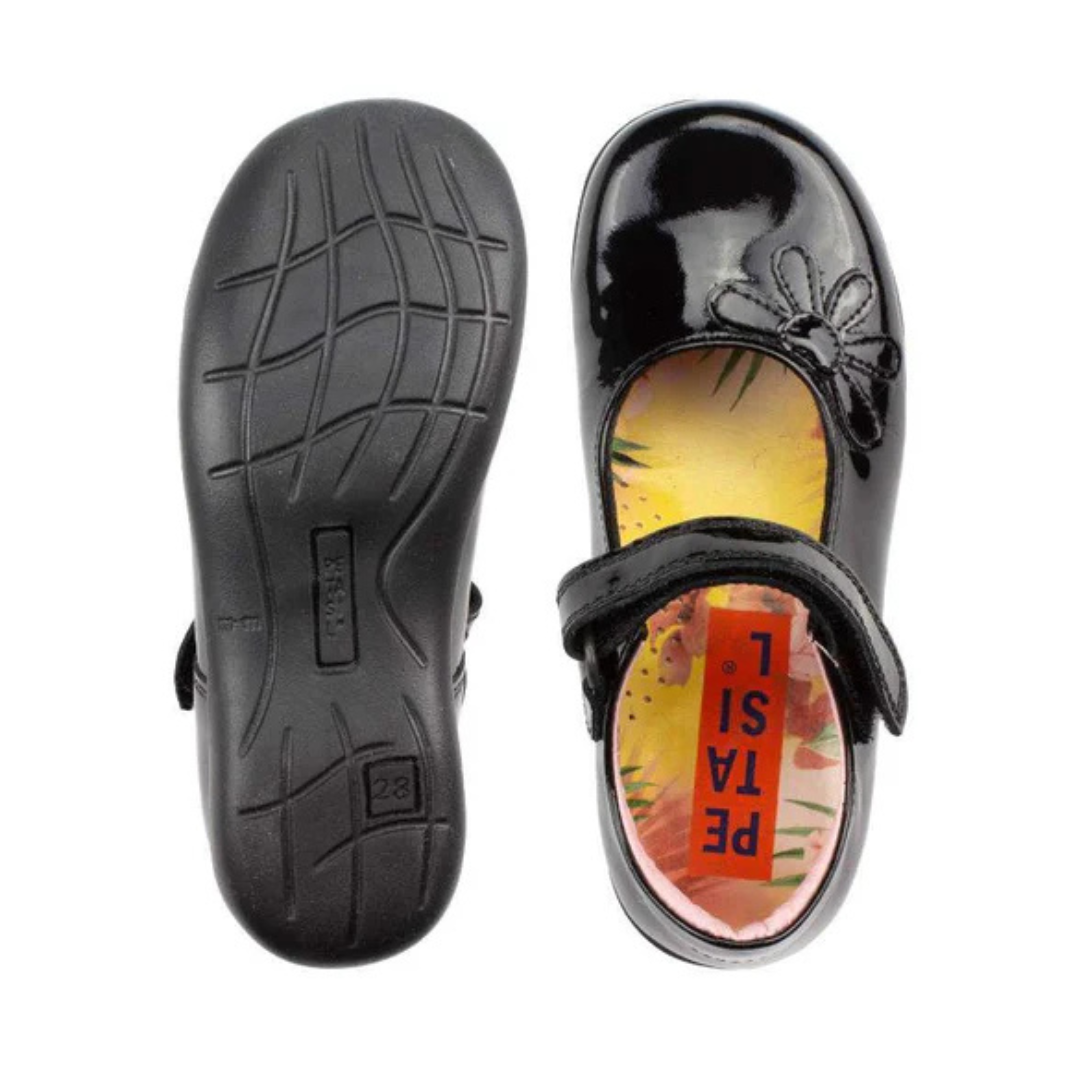 Petasil Bonnie Black School Shoe EU24-38