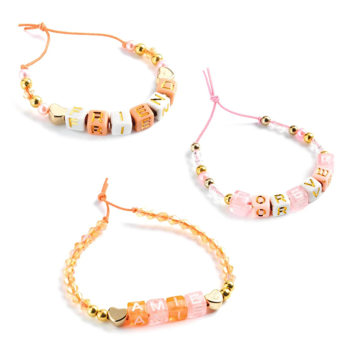 Djeco DJ00031 1000 Alphabet Beads Gold
