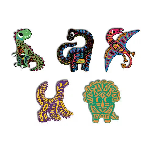 Janod J07889 Scratch Art Dinosaur Cut Outs