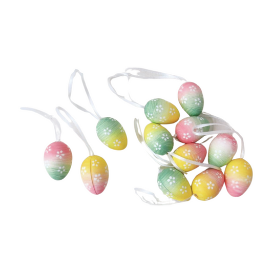 Two Tone Egg Decoration  Set /12 HU-T40069