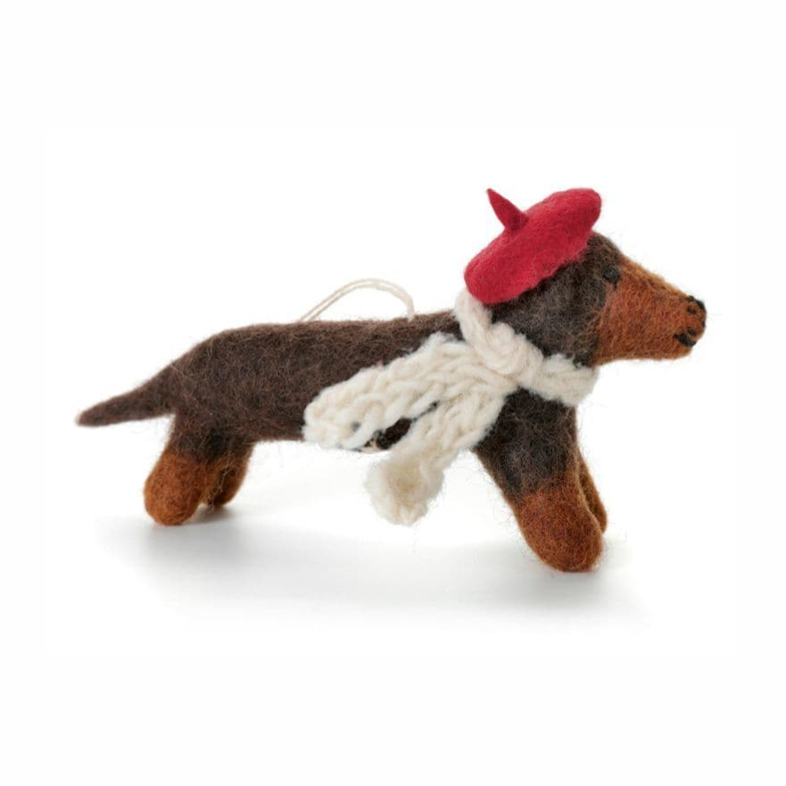 Amica Felt Sausage Dog with Beret