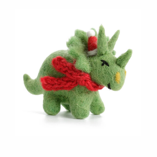 Amica Felt Triceratops w Hat & Scarf