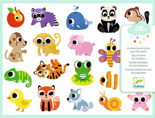 Djeco DJ09084 Big Stickers - Baby Animals
