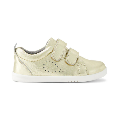 Bobux Grass Court Leather Shoes — Pale Gold