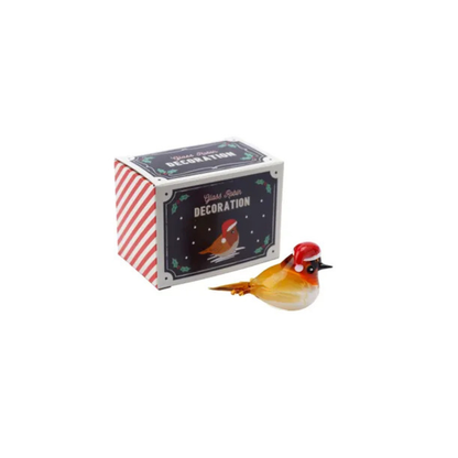 CGB Glass Festive Robin