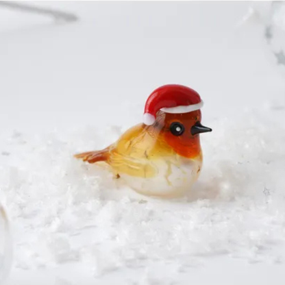 CGB Glass Festive Robin
