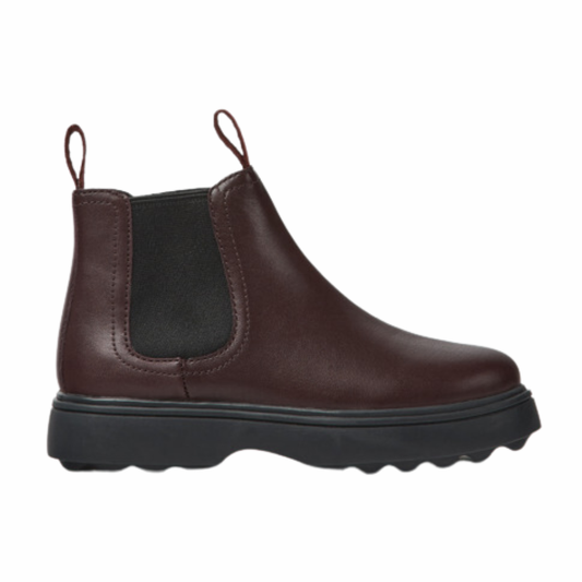 Camper Norte Leather Boot K900149 — Burgundy/Black