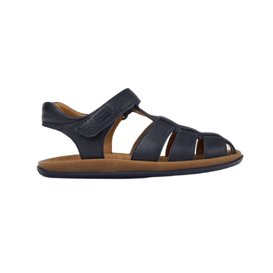 Camper Bicho Leather Closed Sandal 80177 — Navy
