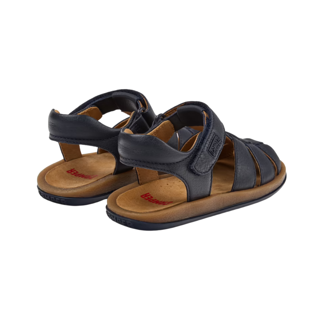Camper Bicho Leather Closed Sandal 80177 — Navy