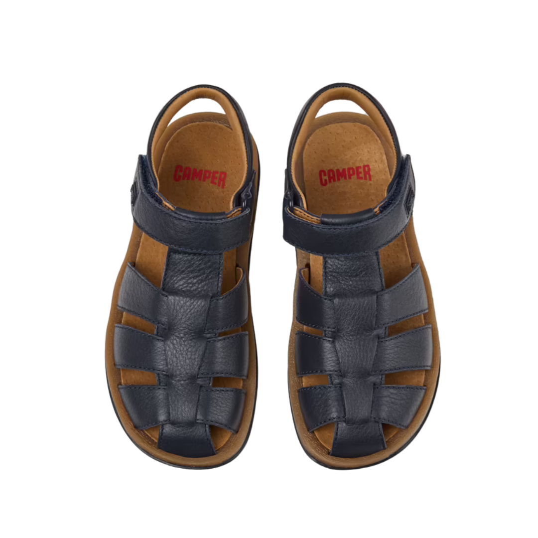 Camper Bicho Leather Closed Sandal 80177 — Navy