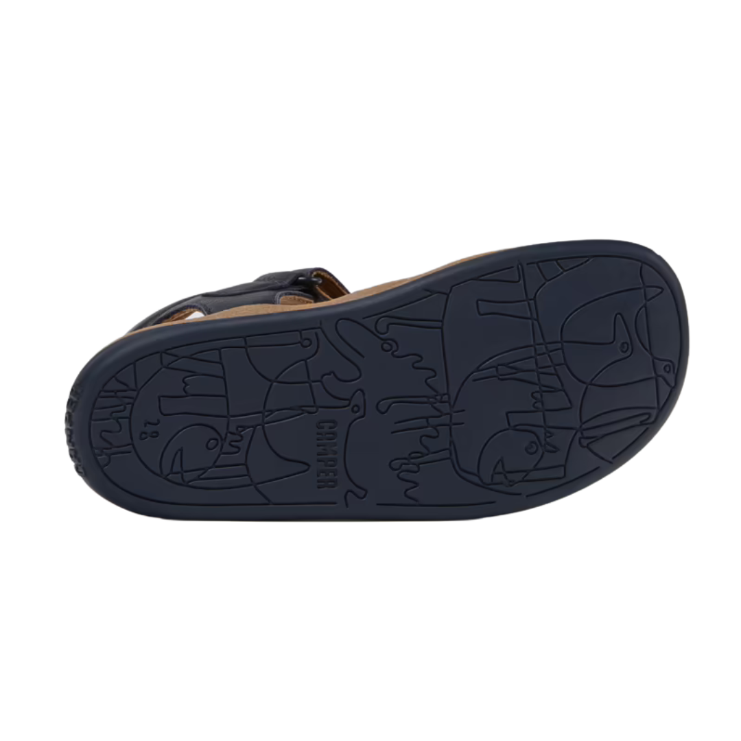 Camper Bicho Leather Closed Sandal 80177 — Navy