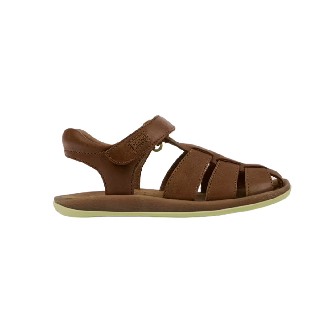 Camper Bicho Leather Closed Sandal  80177 — Brown