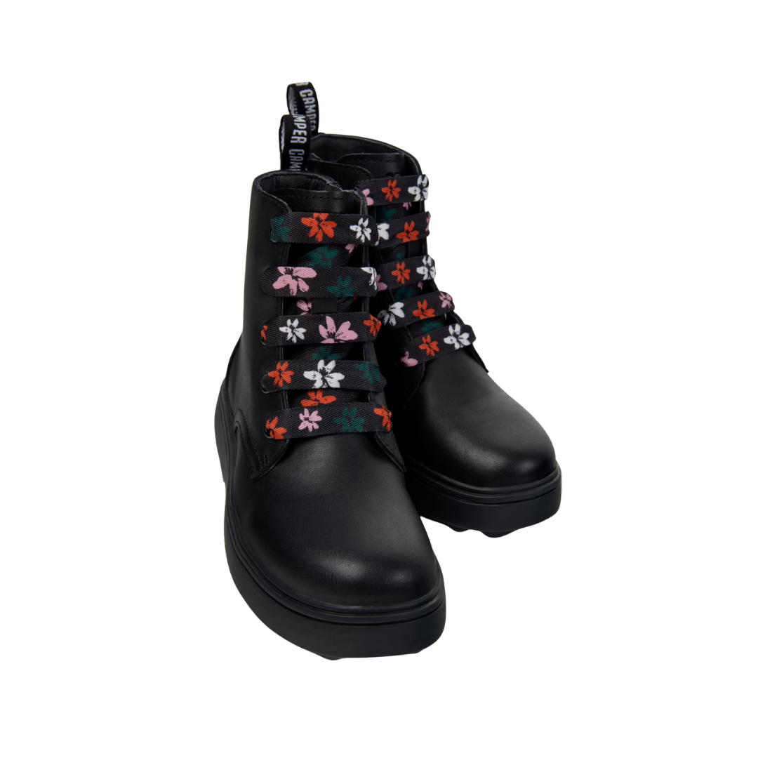 Camper Norte Leather Lace-Up Boot K900150 — Black