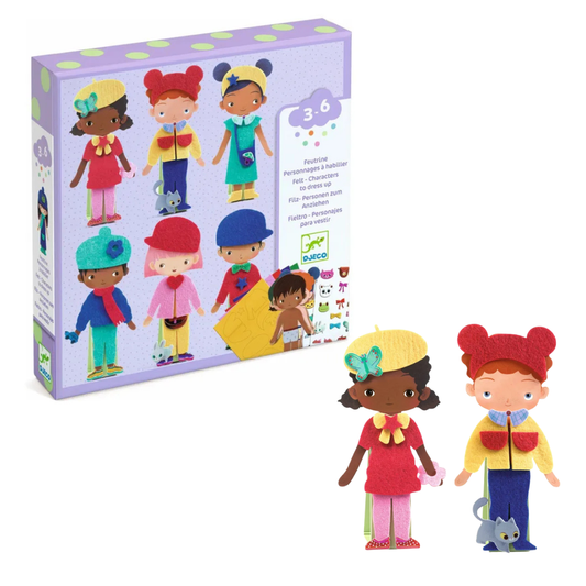 Djeco DJ00086 Felt Characters To Dress Up
