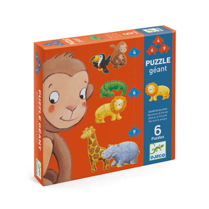 Djeco DJ07114 Giant Puzzle - Marmoset & Friends