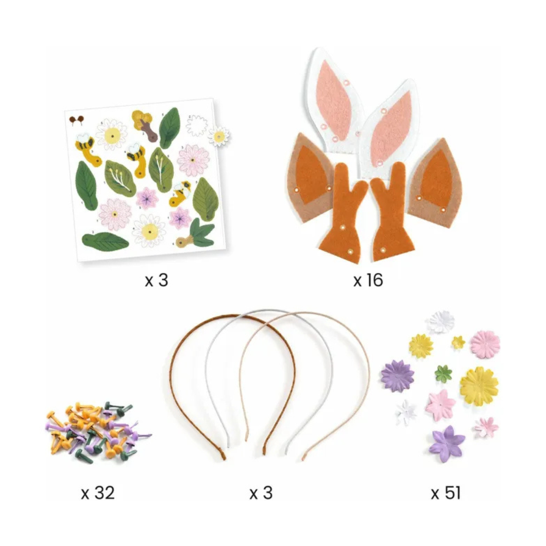 Djeco DJ07927 Headbands DIY Flower Friends
