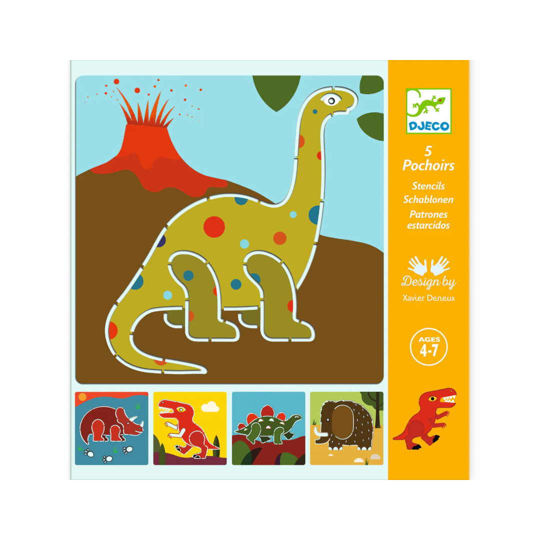 Djeco DJ08863 Stencils - Dinosaurs