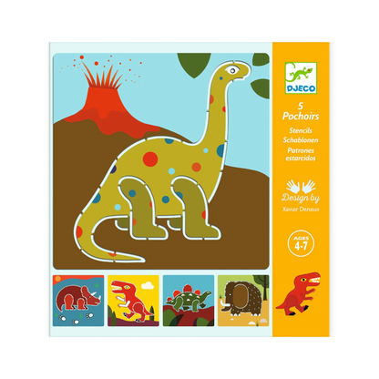 Djeco DJ08863 Stencils - Dinosaurs