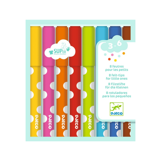 Djeco DJ09001 8 Felt Tips for Little Ones