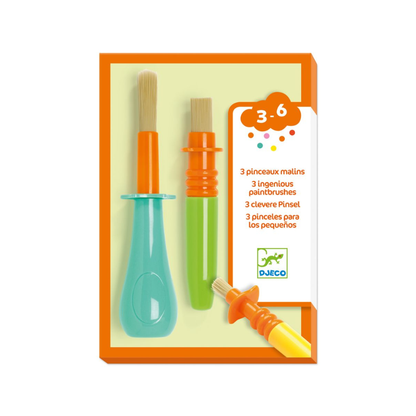 Djeco DJ09007 Three Ingenious Paint Brushes