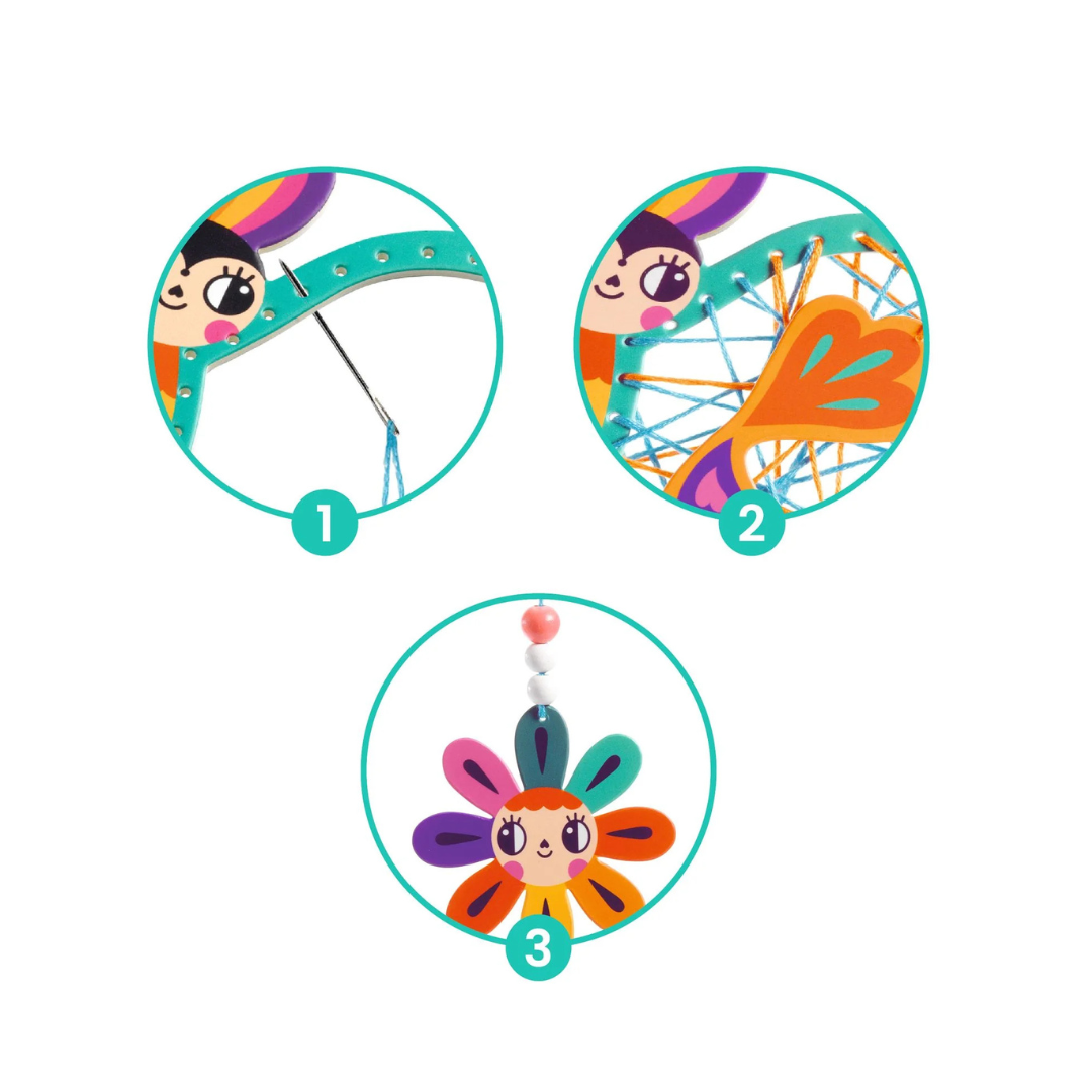 Djeco DJ09436 Artistic String Art Color - Garden