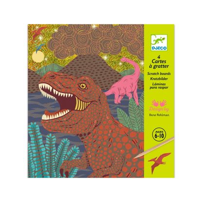 Djeco DJ09726 Scratch Cards When Dinosaurs Reigned