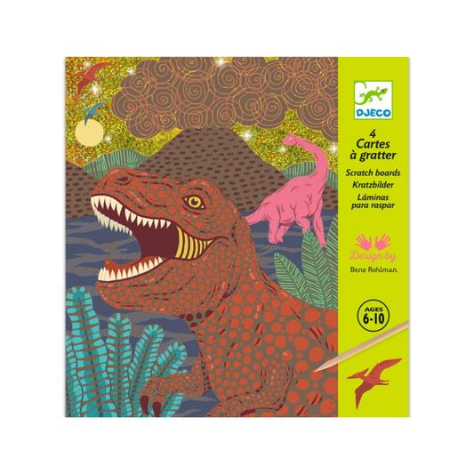 Djeco DJ09726 Scratch Cards When Dinosaurs Reigned