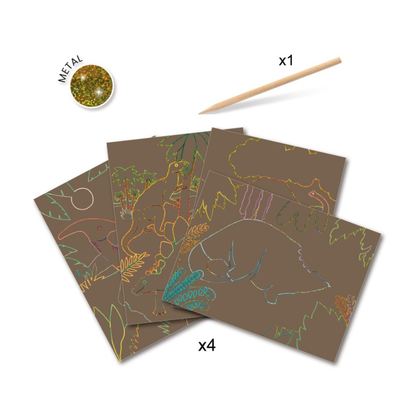 Djeco DJ09726 Scratch Cards When Dinosaurs Reigned