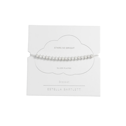 Estella Bartlett Stars So Bright Chain Slider Silver Plated Bracelet