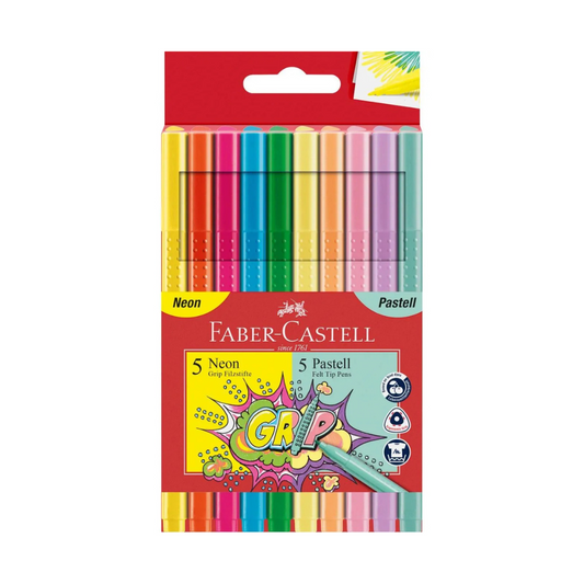 Faber-Castell Grip Colour Marker Neon & Pastel
