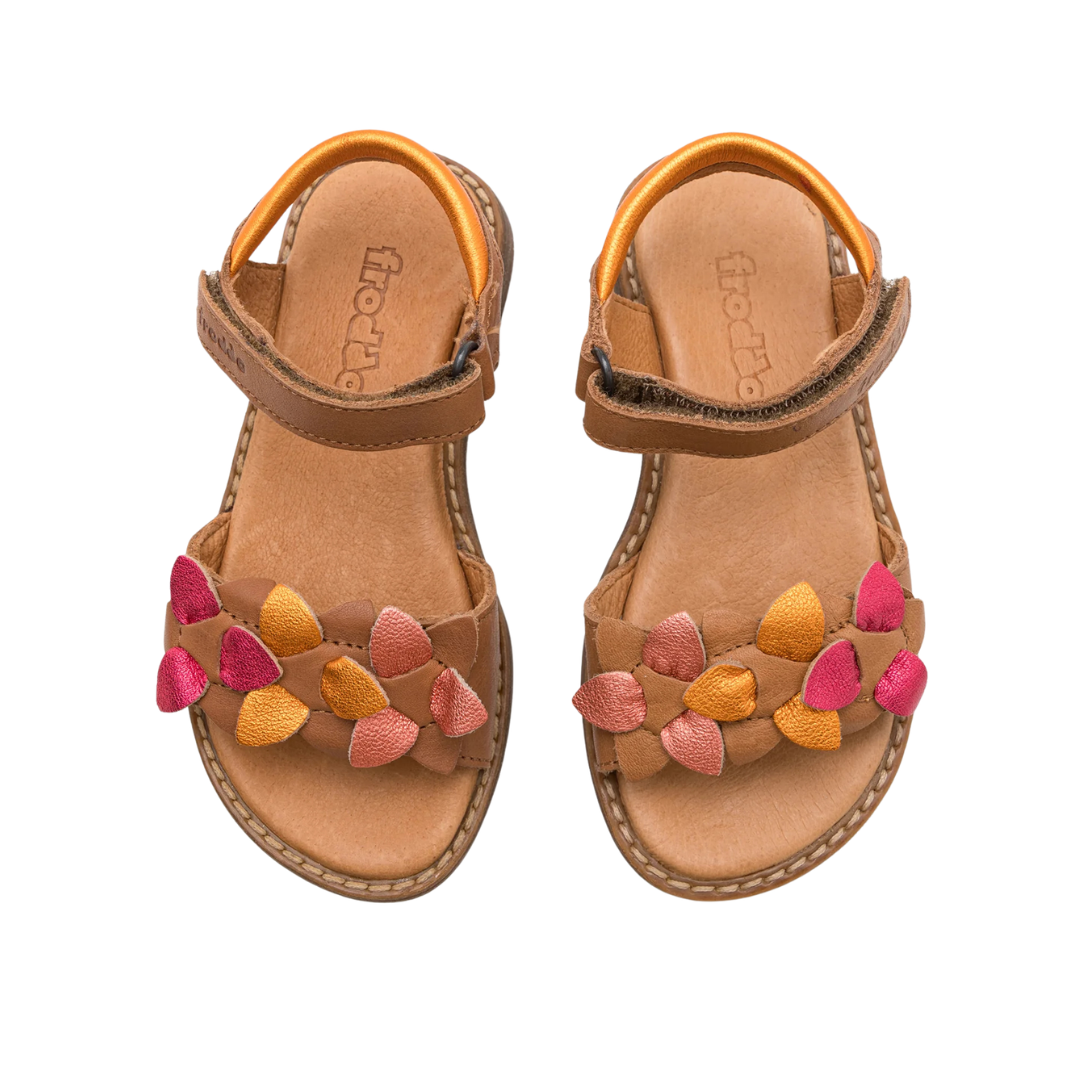 Froddo Lorine Flowers Leather Sandal G3150251-30 — Brown+