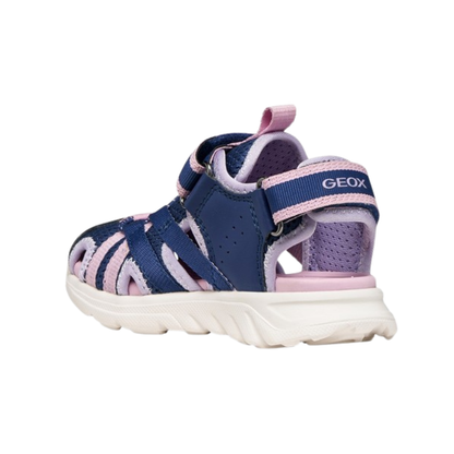 GEOX Airadyum Sandal J55F1A — Navy/Lilac