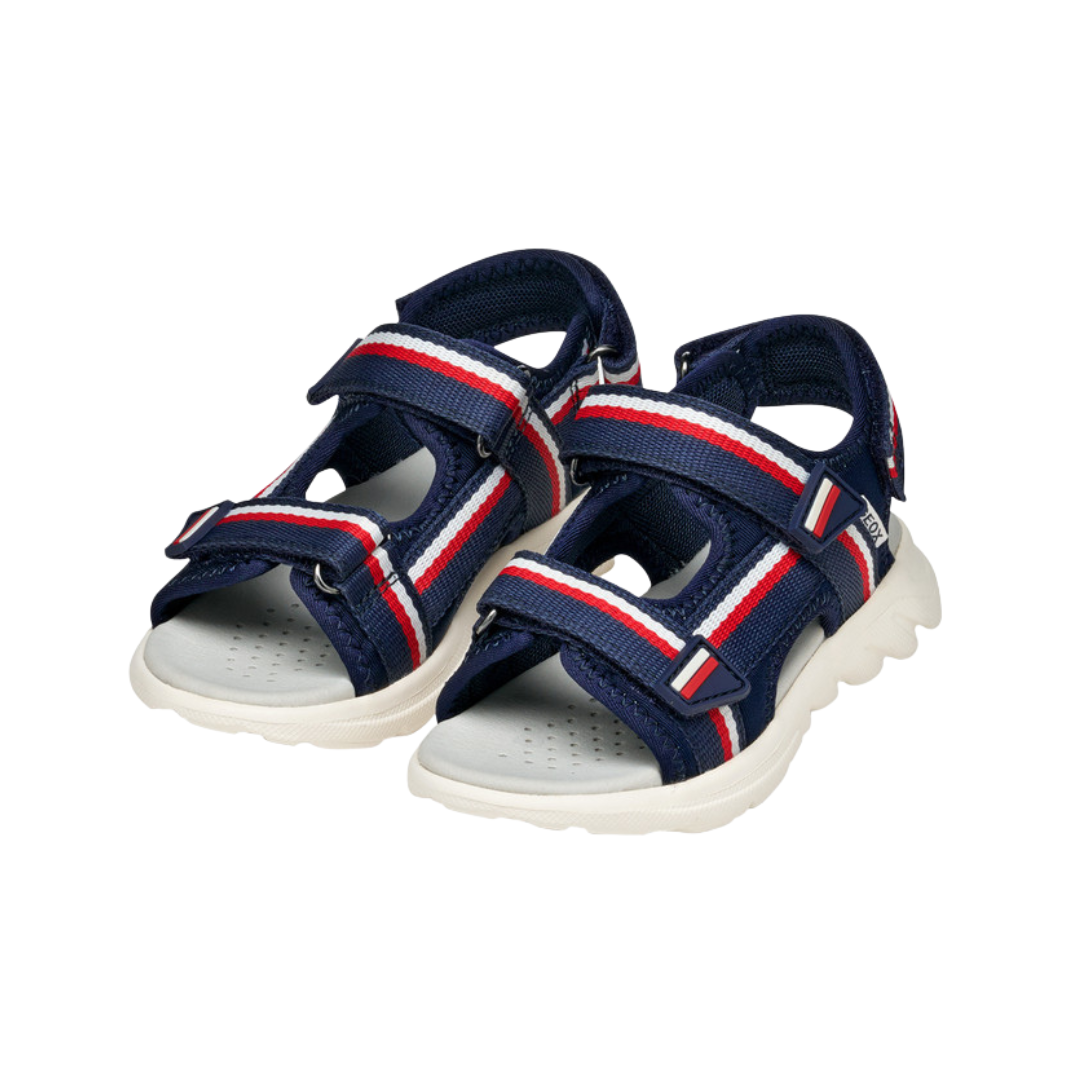 GEOX Airadyum Sandal J55F1C — Navy/Red