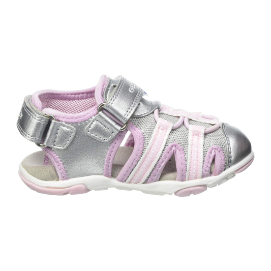 GEOX Agasim Baby Sandal  — Silver/Pink