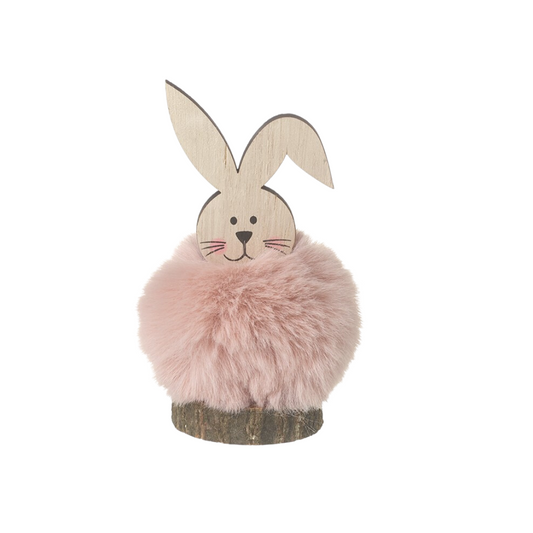 Heaven Sends Fluffy Ball Pink Rabbit