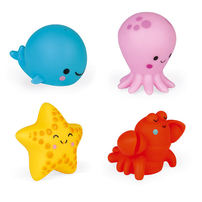 Janod J04703 4 Squirters Sea Animals