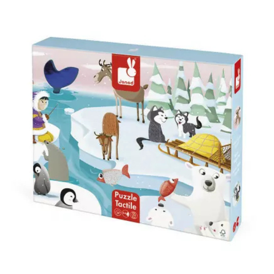 Janod J02773 Tactile Puzzle - On The Ice