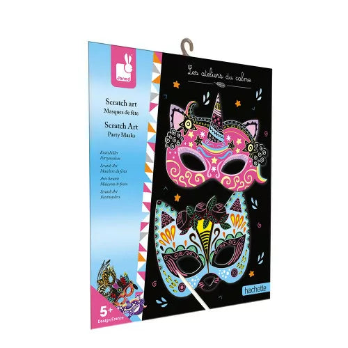 Janod J07890 Scratch Art Party Masks